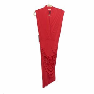 NWT Marciano Red Ruched Sleeveless Cocktail Dress XS